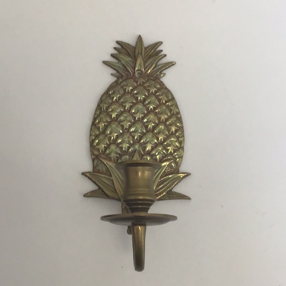 Vintage Wall Decor Vintage Wall Sconce Taper Brass Pineapple Candle